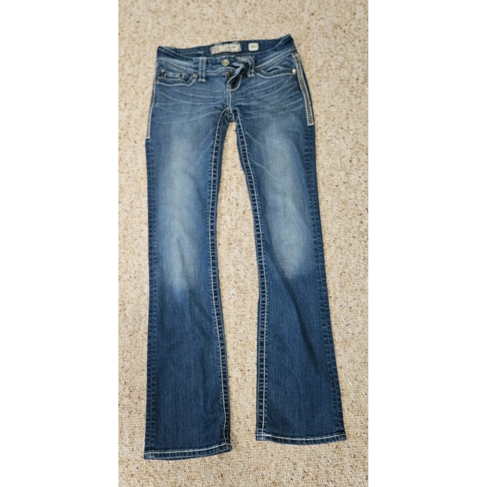BKE Sabrina Bootcut Jeans Womens 26L Medium Wash Low Rise Slim Fit Denim Pants